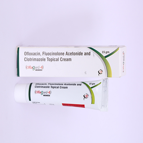 Product Name: OFLAGARD 4, Compositions of OFLAGARD 4 are Ofloxacin, Fluocinolone Acetonide and Clotimazole Topical Cream - Biomax Biotechnics Pvt. Ltd