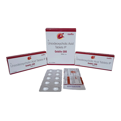Product Name: Gebiliv300, Compositions of Gebiliv300 are Ursodeoxycholic Acid Tablets IP - Oddiant Formulations