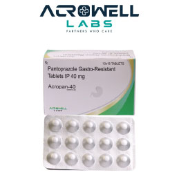 Product Name: Acropan 40, Compositions of Acropan 40 are Pantaprazole Gastro-Resistant Tabalets IP - Acrowell Labs Private Limited