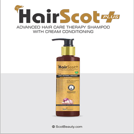 Product Name: Hairscot +, Compositions of Hairscot + are Advanced Hair Care Therapy Shampoo with Cream Conditioning  - Scothuman Lifesciences