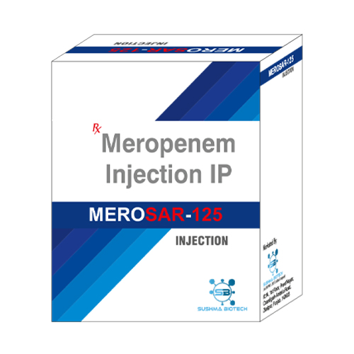 Product Name: Merosar125, Compositions of Merosar125 are Meropenem Injection I.P - Sushma Biotech