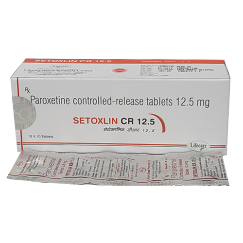 Product Name: Setoxlin CR 12.5, Compositions of Setoxlin CR 12.5 are Paroxetine Controlled Release Tablets 12.5mg - Lifecare Neuro Products Ltd.