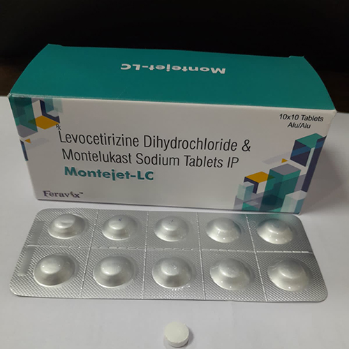 Product Name: Montejet LC, Compositions of Montejet LC are Levocetirizine Dihydrochloride & Montelukast Sodium Tablets IP - Feravix Lifesciences