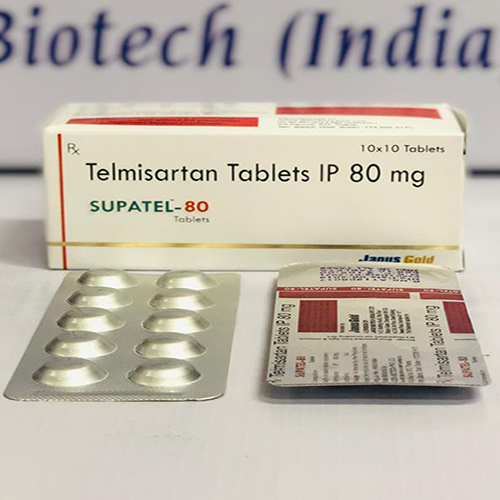 Product Name: Statheal 80, Compositions of Statheal 80 are Telmisartan Tablets IP 80mg - Janus Biotech