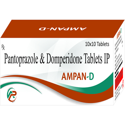 Product Name: Ampan D, Compositions of Ampan D are Pantoprazole & Domperidone Tablets IP - Ambrosia Pharma