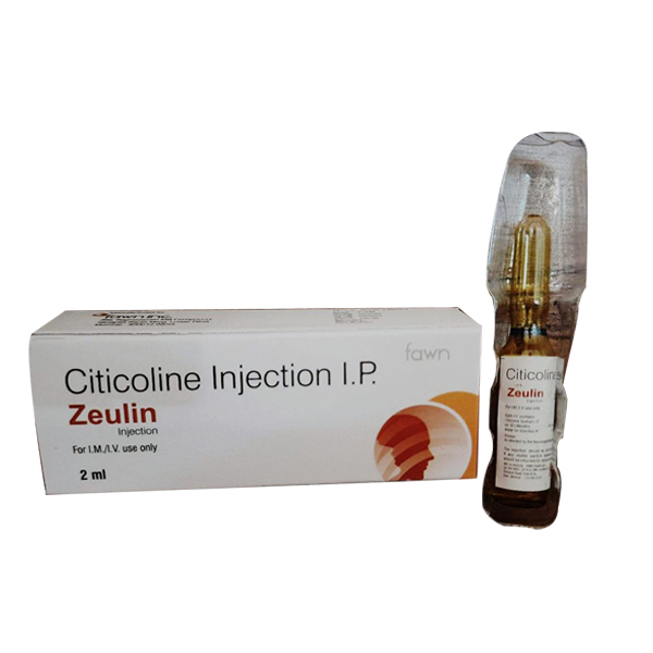 Product Name: ZEULIN, Compositions of Citicoline Inj 500 mg 2ml dispopack  are Citicoline Inj 500 mg 2ml dispopack  - Fawn Incorporation