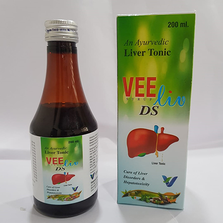 Product Name: Vee liv ds, Compositions of Vee liv ds are An Ayurvedic Liver Tonic - Vindcare Lifesciences