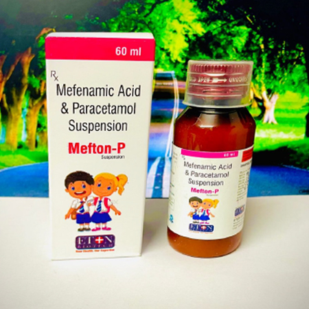Product Name: Mefton  P, Compositions of Mefton  P are Mefenamic Acid & Paracetamol Suspension - Eton Biotech Private Limited