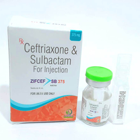 Product Name: ZIFCEF SB 375, Compositions of Ceftriaxone & Sulbactam For Injection are Ceftriaxone & Sulbactam For Injection - Ozenius Pharmaceutials