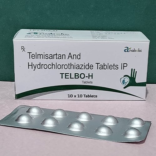 Product Name: Telbo H, Compositions of Telbo H are Telmisartan 40mg  Hydrochlorothiazide 12.5mg - Anabolic Remedies Pvt Ltd