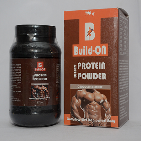 Product Name: BUILD ON, Compositions of BUILD ON are Whey Protein PowderChoclate Flavour - Alencure Biotech Pvt Ltd
