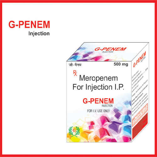 Product Name: G Penem, Compositions of G Penem are Meropenem for Injection IP - Greef Formulations