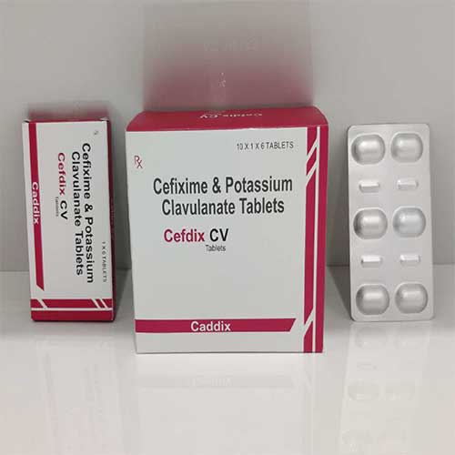 Product Name: Cedfix CV, Compositions of Cedfix CV are Cefixime & Potassium Clavulanate Tablets - Caddix Healthcare