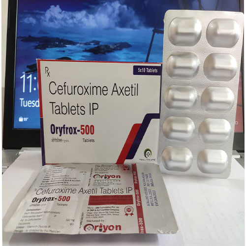 Product Name: Oryfrox 500, Compositions of Oryfrox 500 are Cefuroxime Axetil - Oriyon Healthcare