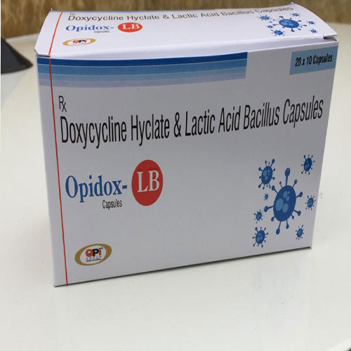 Product Name: Opidox LP, Compositions of Opidox LP are Doxycycline Hyclate & Lactic Acid bacillus - G N Biotech