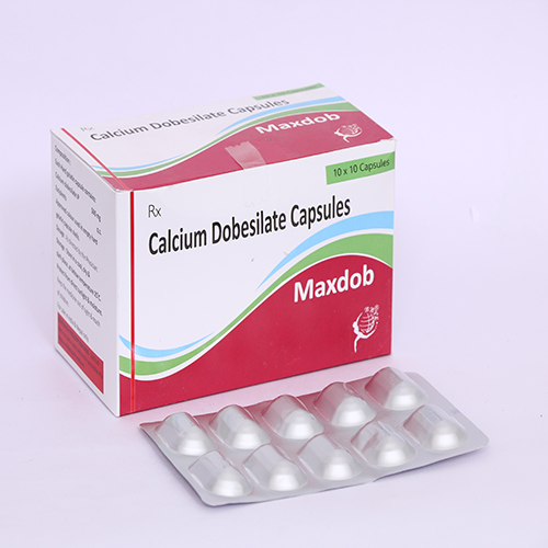 Product Name: MAXDOB, Compositions of MAXDOB are Calcium Dobesilate Capsules - Biomax Biotechnics Pvt. Ltd
