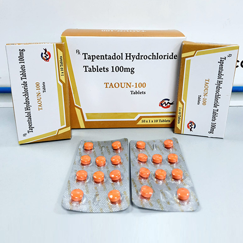 Product Name: Taoun 100, Compositions of Tapentadol Hydrochloride Tablets 100 mg are Tapentadol Hydrochloride Tablets 100 mg - Cardimind Pharmaceuticals