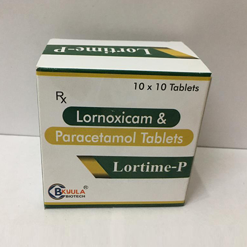 Product Name: Lortime P, Compositions of Lortime P are Lornoxicam And Paracetamol Tablets - Bkyula Biotech
