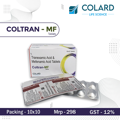 Product Name: COLTRAN   MF, Compositions of COLTRAN   MF are Tranexamic Acid & Mefenamic Acid Tablets - Colard Life Science