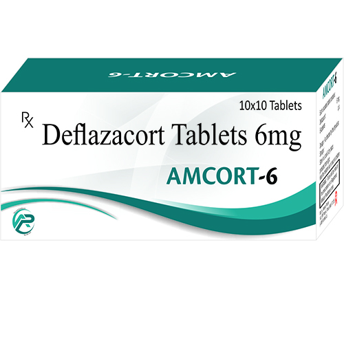 Product Name: Amcort 6, Compositions of Amcort 6 are Daflazacort Tablets 6 mg - Ambrosia Pharma