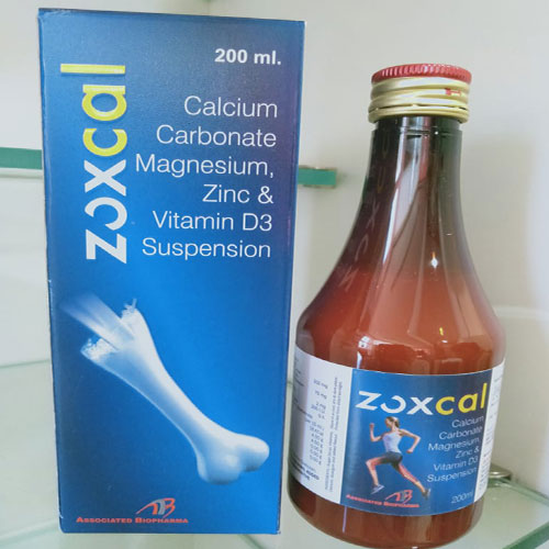 Product Name: Zoxcal, Compositions of Zoxcal are Calcium Carbonate Magnesium Zinc & Vitamin D3 - Associated Biopharma