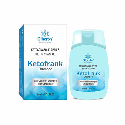 Product Name: Ketofrank Shampoo, Compositions of Ketofrank Shampoo are Ketoconazole ,ZPTO & Biotin Shampoo - Biofrank Pharmaceuticals (India) Pvt. Ltd