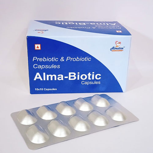 Product Name: Alma Biotic, Compositions of Alma Biotic are Prebiotic & Probiotic - Almatica Pharmaceuticals Private Limited