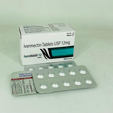 Product Name: Ivershield 12, Compositions of Ivershield 12 are Ivermectin Tablets USP 12mg - Biodiscovery Lifesciences Pvt Ltd