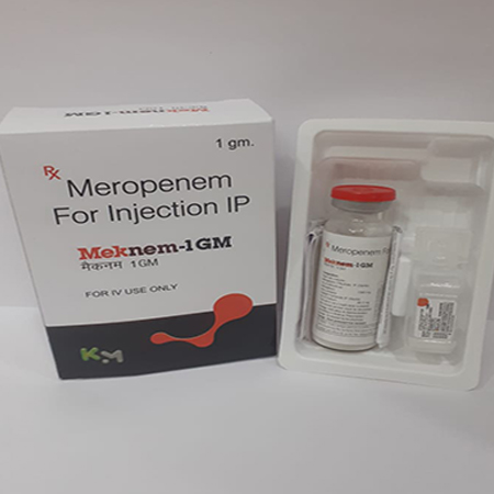 Product Name: MEKNEM , Compositions of MEKNEM  are Meropenem For Injection IP - Kryptomed Formulations Pvt Ltd