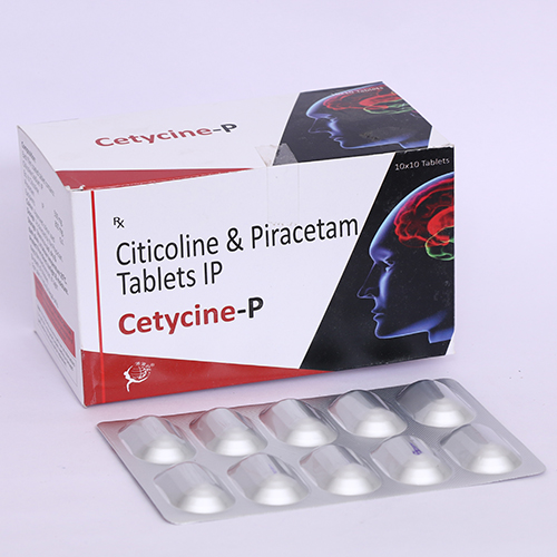 Product Name: CETYCINE P, Compositions of CETYCINE P are Citicoline & Piracetam Tablets IP - Biomax Biotechnics Pvt. Ltd