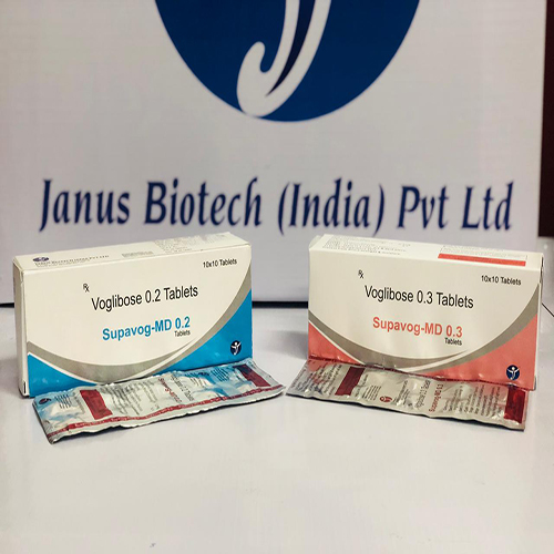 Product Name: Supavog MD 0.2 Supavod MD 0.3, Compositions of Supavog MD 0.2 Supavod MD 0.3 are Voglibose Tablets - Janus Biotech