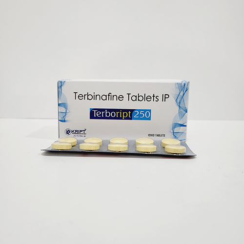 Product Name: Terboript 250, Compositions of Terboript 250 are Terbinafine tablets IP - Kript Pharmaceuticals