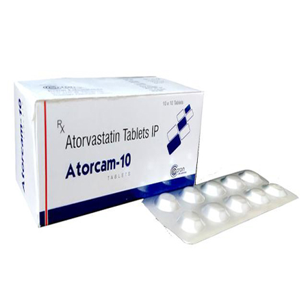 Product Name: Atorcam 10, Compositions of Atorcam 10 are Atrovastatin Tablets IP - Trumac Healthcare