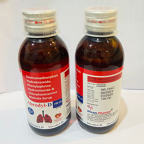 Product Name: Abrodyl  D, Compositions of Abrodyl  D are Dextromethorphan  Hydrobromide,Phenylephrine Hydrochloride & Chlorpheniramine Maleate Syrup - Disan Pharma
