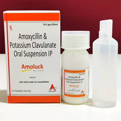 Product Name: Amoluck, Compositions of Amoluck are Amoxycillin & Potassium Clavulanate Oral - Asterisk Laboratories