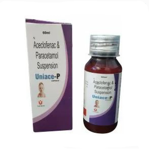 Product Name: Unicape P, Compositions of Unicape P are Aceclofenac & Paracetamol  Suspension - Unigrow Pharmaceuticals
