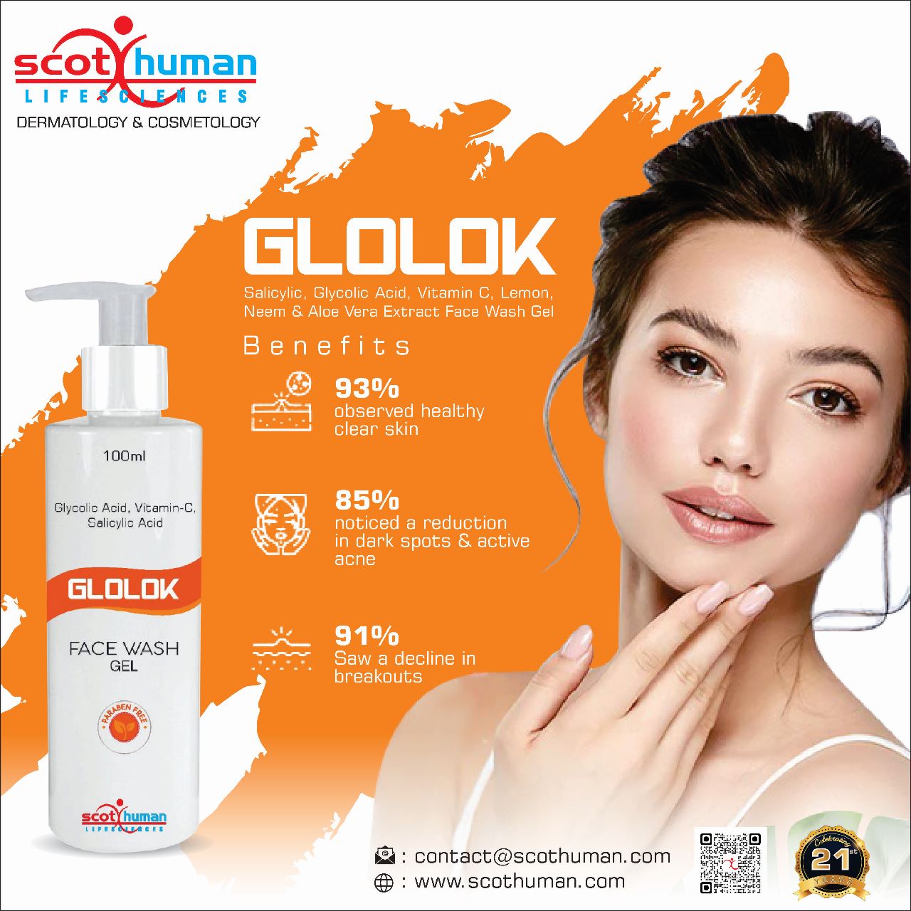 Product Name: Glosok, Compositions of Glosok are Glycolic Acid Vitamic-C Salicylic Acid - Pharma Drugs and Chemicals