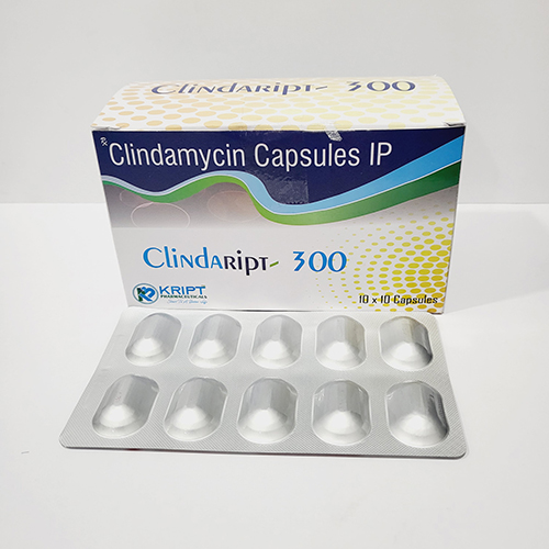 Product Name: Clindaript 300, Compositions of Clindaript 300 are Clindamycin Capsules IP - Kript Pharmaceuticals
