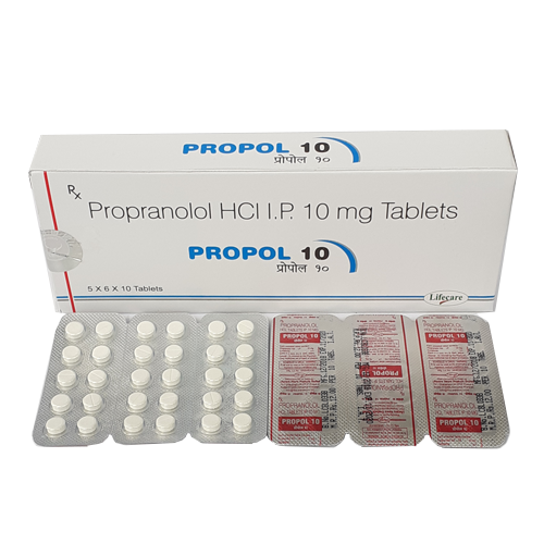 Product Name: Propol 10, Compositions of Propol 10 are Propranolol Hcl IP 10mg Tablets - Lifecare Neuro Products Ltd.