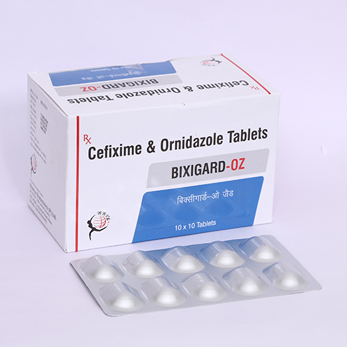 Product Name: BIXIGARD OZ, Compositions of BIXIGARD OZ are Cefixime & Ornidazole Tablets - Biomax Biotechnics Pvt. Ltd