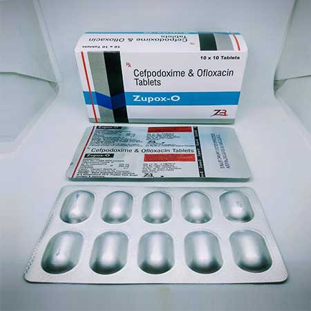Product Name: Zupox O, Compositions of Zupox O are Cefpodoxime & Ofloxacin Tablets - Zumax Biocare