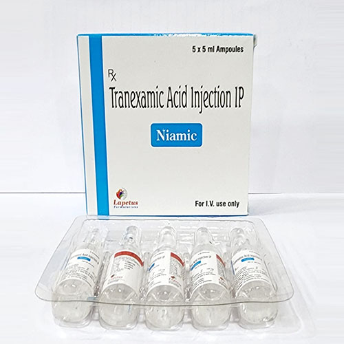 Product Name: Tranexamic Acid Injection IP, Compositions of Tranexamic Acid Injection IP are Tranexamic Acid Injection IP - Pride Pharma