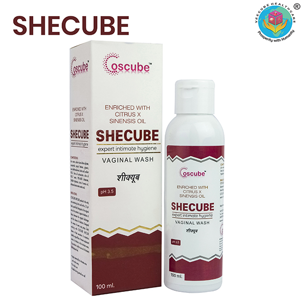 Product Name: SHECUBE, Compositions of SHECUBE are Enriched with citrus X Sinesis oil - Veecube Healthcare Private Limited