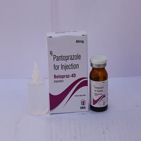 Product Name: Belopraz 40, Compositions of Belopraz 40 are Pantoprazole for Injection - Eviza Biotech Pvt. Ltd