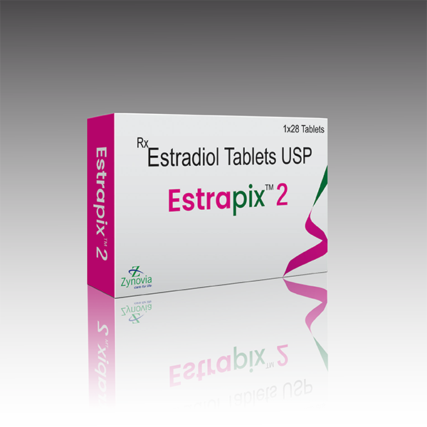 Product Name: EstraPix 2, Compositions of EstraPix 2 are Estradiol Tablets USP - Zynovia Lifecare