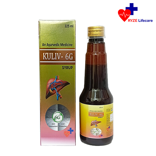 Product Name: KULIV 6 G Syrup, Compositions of KULIV 6 G Syrup are An Ayurvedic Medicine  - Ryze Lifecare