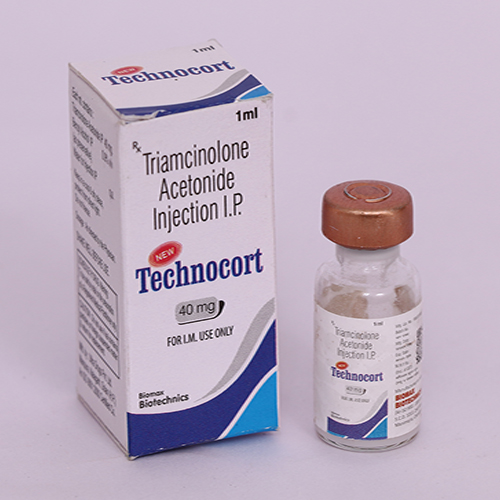 Product Name: TECHNOCORT, Compositions of TECHNOCORT are Triamcinolone Acetonide Injection IP - Biomax Biotechnics Pvt. Ltd