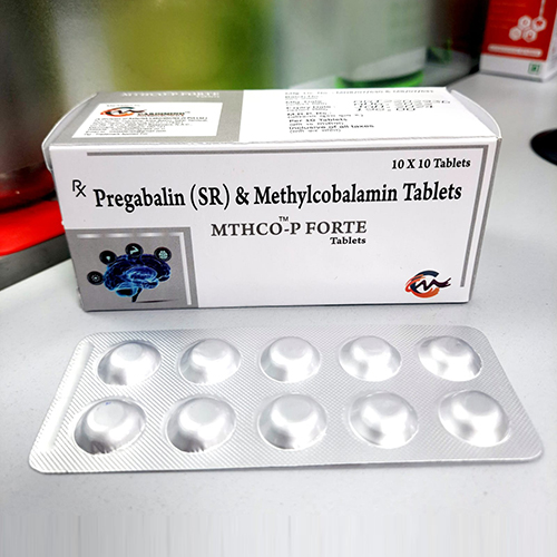 Product Name: Mthco P Forte, Compositions of Mthco P Forte are Pregablin (SR) & Methylcobalamin Tablets - Cardimind Pharmaceuticals