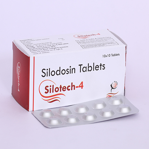 Product Name: SILOTECH 4, Compositions of SILOTECH 4 are Silodosin Tablets - Biomax Biotechnics Pvt. Ltd