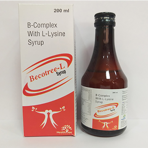 Product Name: Becotree L, Compositions of Becotree L are B-Complex With L-Lysine Syrup - Healthtree Pharma (India) Private Limited